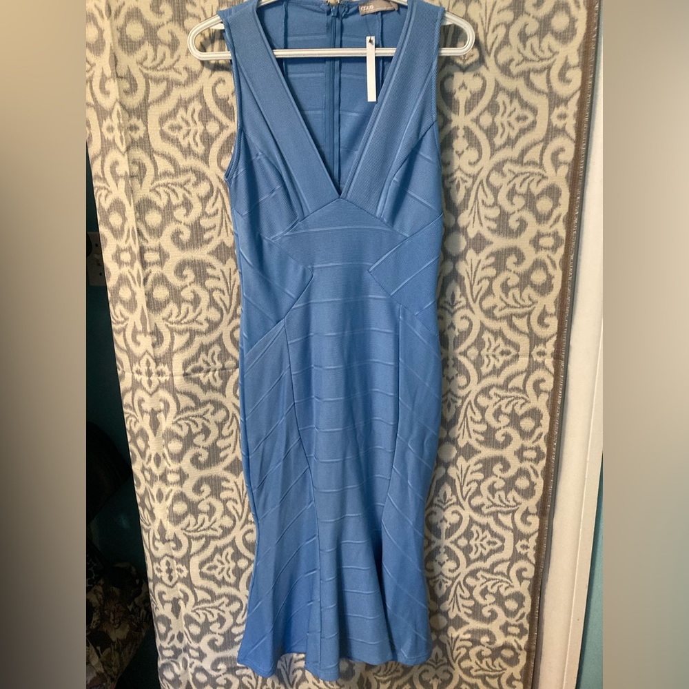 ASOS Bandage Pephem Midi Dress Blue Size US 6 New w/ Tags